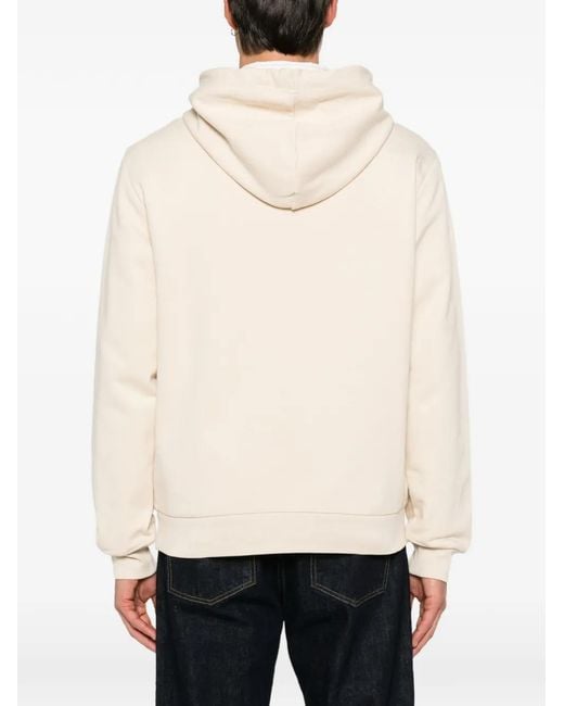 A.P.C. White Logo-Print Hoodie for men