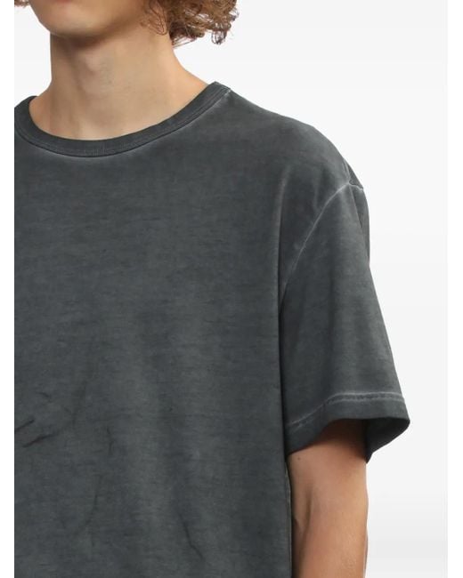 Séfr Gray Mauro Logo-Embroidered T-Shirt for men