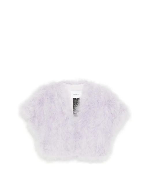 Yves Salomon White Feather Cape