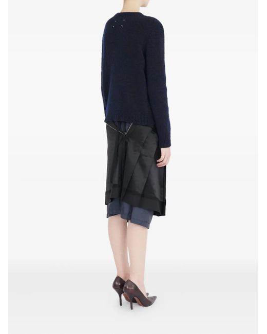 Maison Margiela Blue Brushed-Finish Sweater