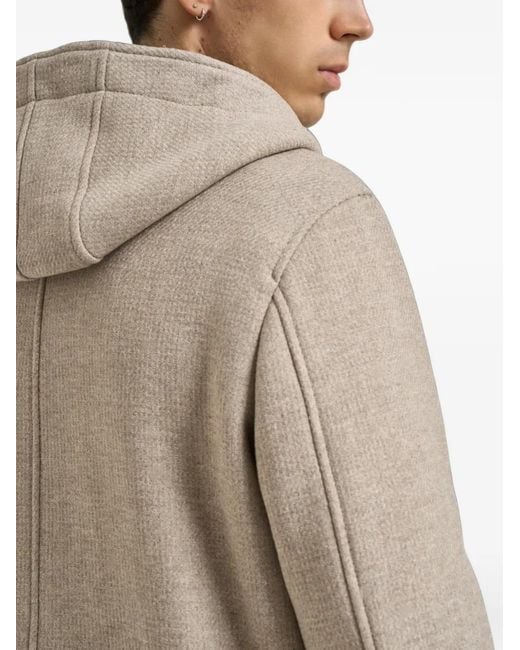 Camplin Natural Atlantic Hooded Toggle-Fastening Coat for men