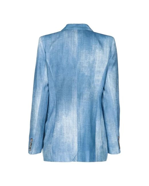 ERMANNO FIRENZE Blue Double-Breasted Blazer