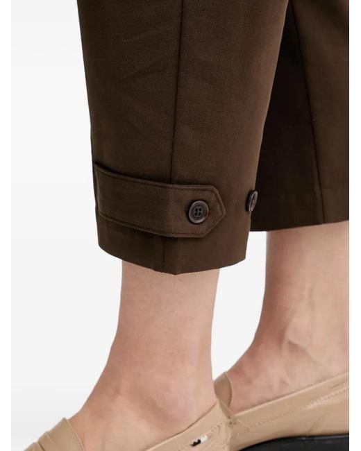Pedro Del Hierro Madrid Brown Button-Cuff Trousers