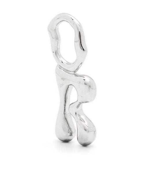 Maria Black White Fluent Letter R Pendant