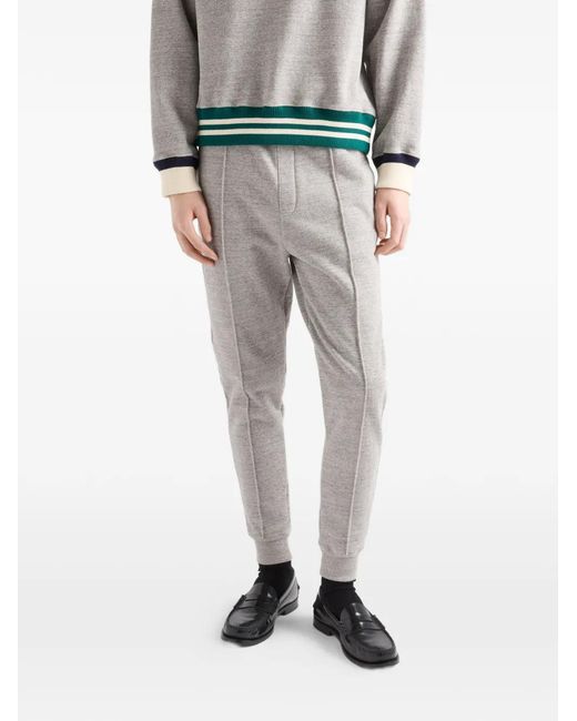 Prada Gray Cotton Joggers for men