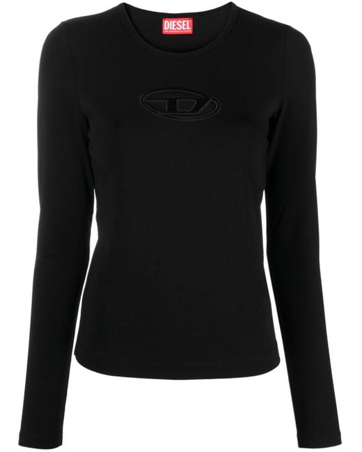 DIESEL T-angie-ls Round-neck T-shirt ブラック | Lyst