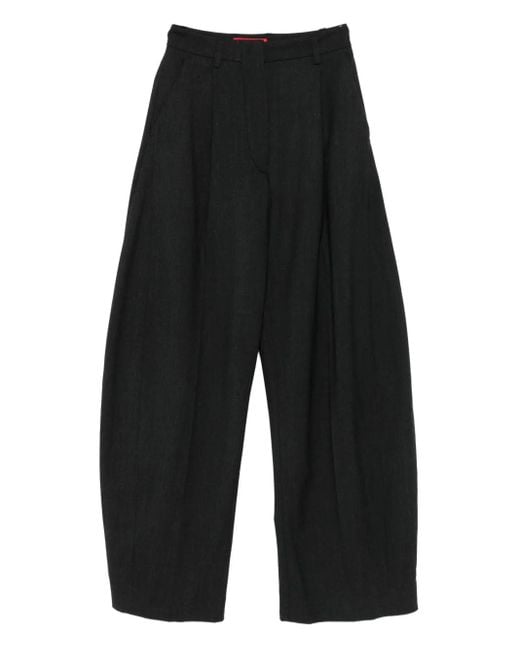 Thelatest プリーツ パンツ Black