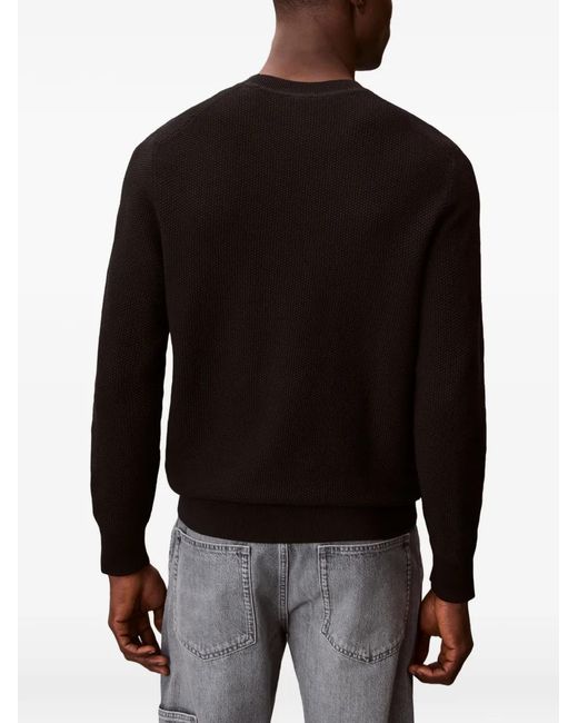 Pull En Maille Texturée Calvin Klein pour homme en coloris Black