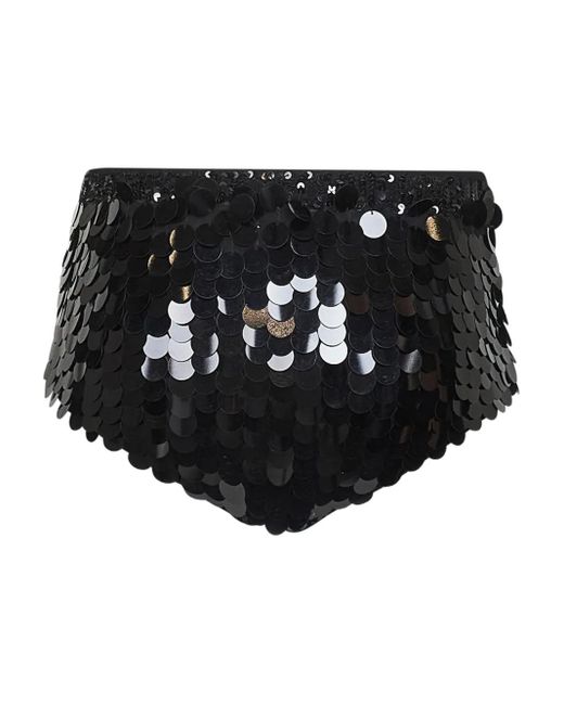 P.A.R.O.S.H. Black Shorts mit Pailletten