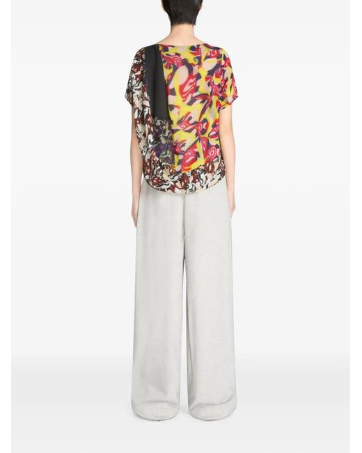 Dries Van Noten White Loose Cotton Sweatpants