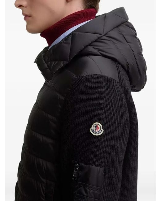Moncler Blue Padded Zip-Up Cardigan for men