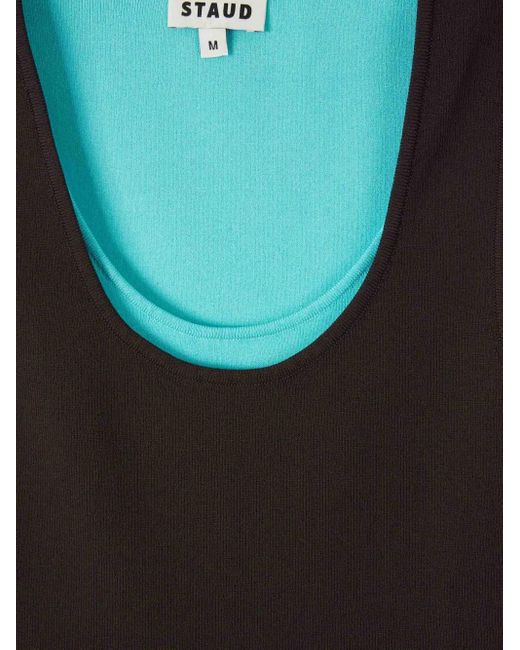 Staud Black Jersey Tank Top