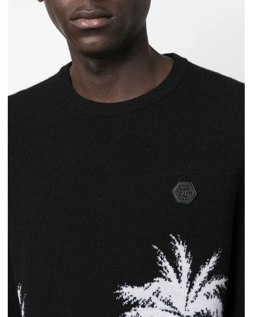 Philipp Plein Wollen Pullover in het Black voor heren
