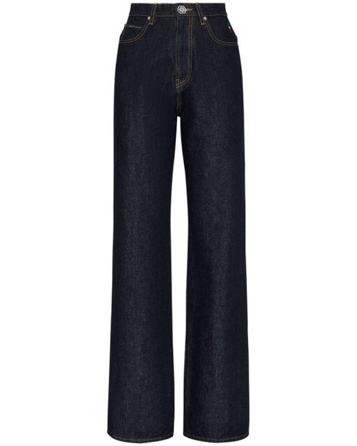 Philipp Plein Blue Wide-leg Jeans
