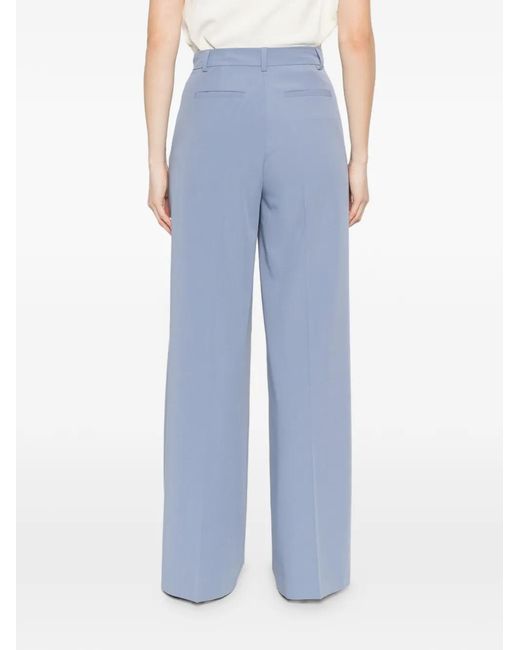 Herno Blue Polyester Viscose Elastane Pants