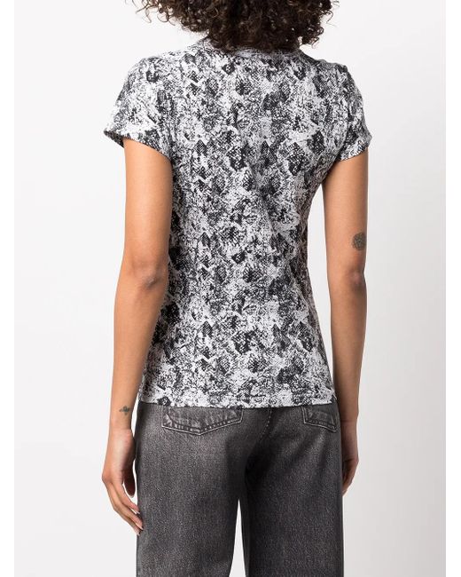 Rag & Bone White All-Over Snakeskin T-Shirt