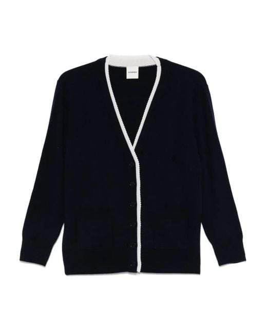 Sandro Blue Cashmere Cardigan