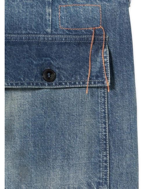 Fortela Blue Jean Effet Délavé À Poches for men