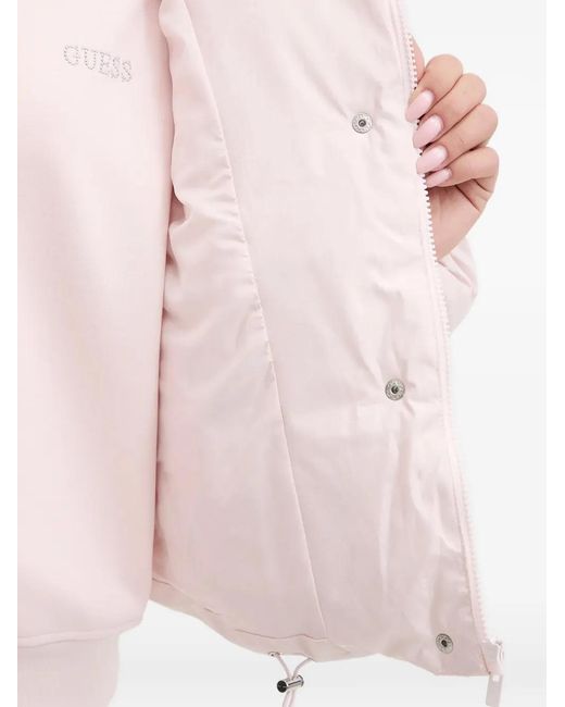 Guess Pink Hooded Padded Jacket