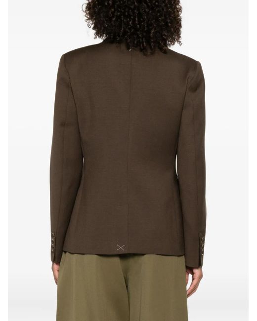 Dondup Brown Double-Breasted Buttoned Jacket