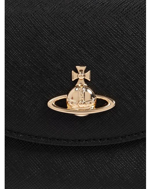 Vivienne Westwood Black Saffiano-Leather Wallet