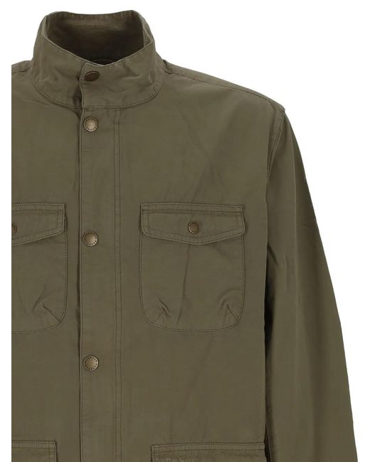 Barbour Green Flap-Pocket Jacket for men