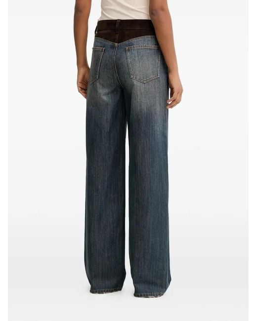 Miss Sixty Gray Jean Droit À Design Patchwork