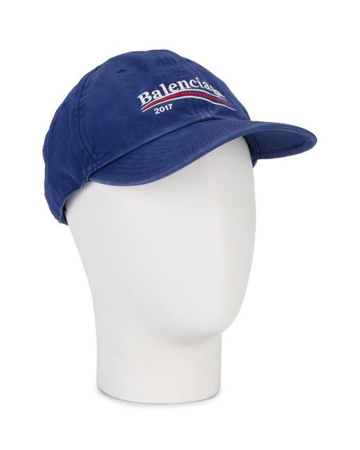 Balenciaga Cotton 2017 Logo Cap in Blue 