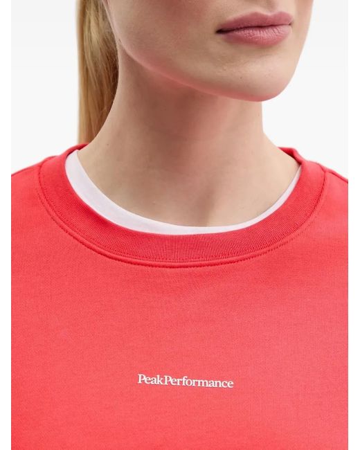 Peak Performance Red Logo-Print Sweatshirt