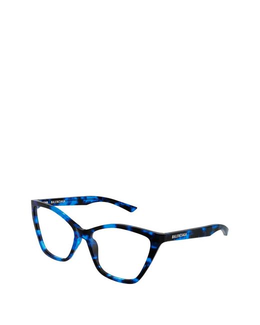 Balenciaga Blue Lunettes De Vue À Monture Papillon