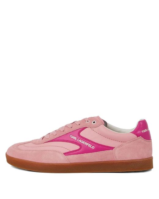 Karl Lagerfeld Pink Kandidate Lace-Up Sneakers for men