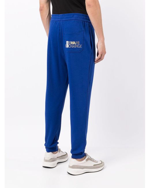 Pantalones de chándal con logo Armani Exchange de Algodón de color Azul  para hombre - Lyst