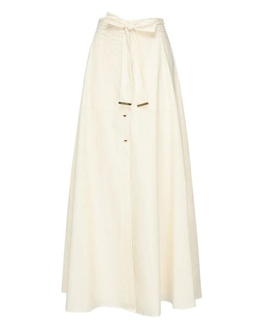 Marciano Natural Bow-Tie Button-Front Skirt