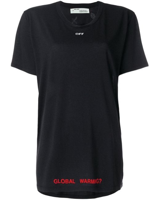 Off-White c/o Virgil Abloh Black Global Warming T-shirt