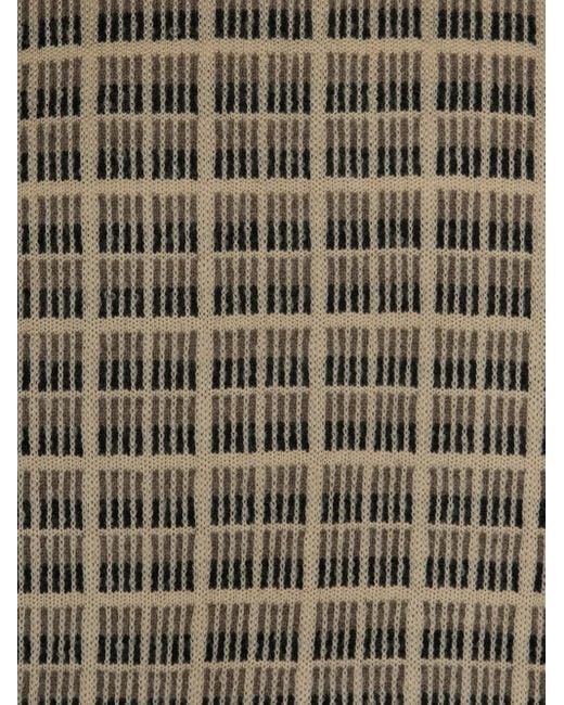 Emporio Armani Green Check-Pattern Polo Shirt for men