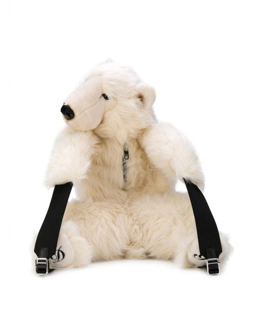 Dolce & Gabbana White Polar Bear Backpack for men