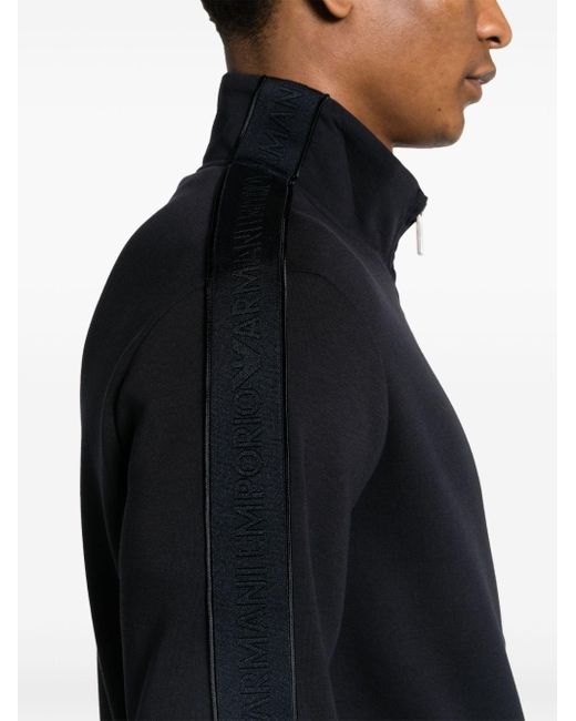 Emporio Armani Sweater Met Logoband in het Blue voor heren