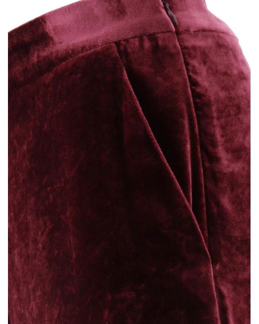 Etro Red Velvet Trousers