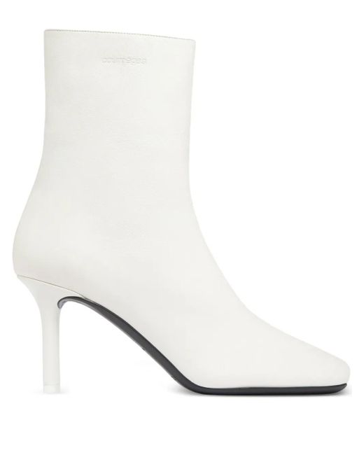 Courreges White Stiefeletten Mit Eckiger Kappe