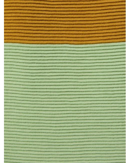LaDoubleJ Green Colour Block Hooded Maxi Dress