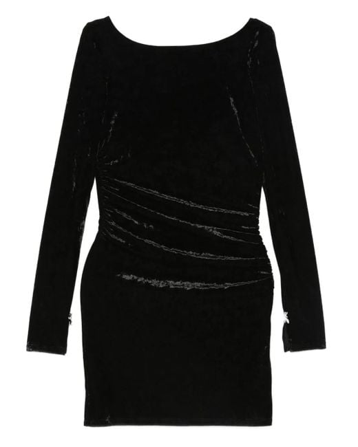 Patrizia Pepe Black Ruched Mini Dress