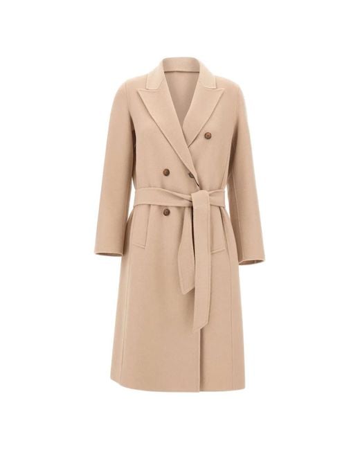 Marella Natural Laghi Double-Breasted Coat