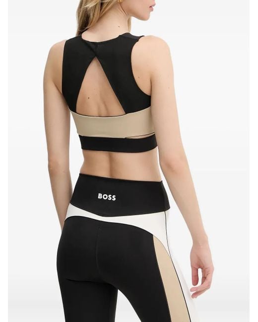 Boss Black Colour-Block Tank Top
