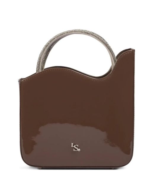 Borsa Tote Ivy Piccola Con Cristalli di Le Silla in Brown