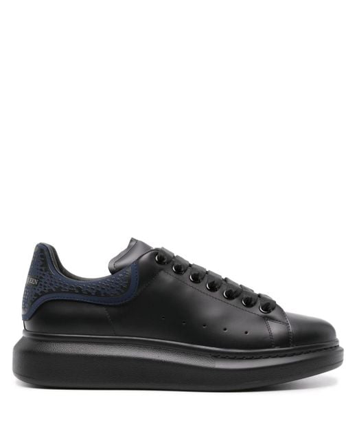 Alexander McQueen Black Lace-up Leather Sneakers for men