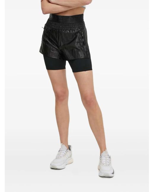 EA7 Logo-waistband Shorts Black