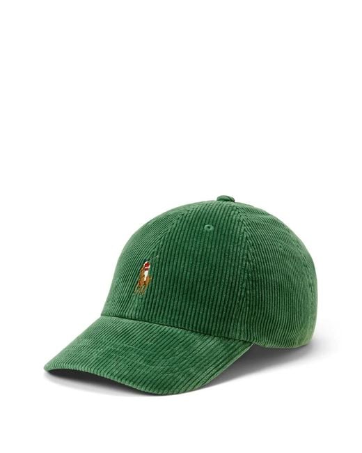 Polo Ralph Lauren Green Corduroy-Effect Baseball Cap for men