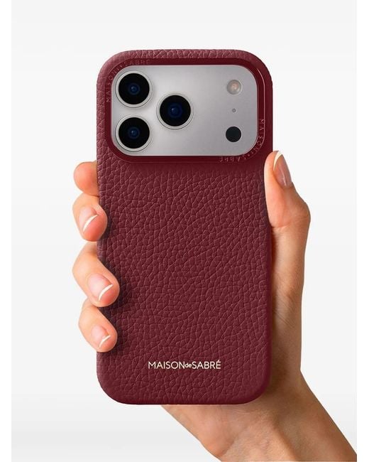 Maison De Sabre Red Leather Iphone 17 Pro Case