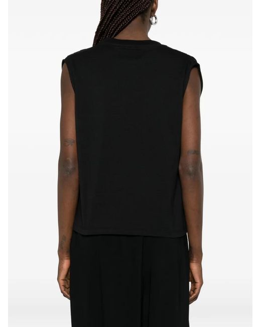 Woc Black Matera V-Neck Sleeveless Top