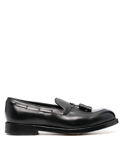 Doucal's Leather Tassel-detail Loafers in Black for Men | Lyst